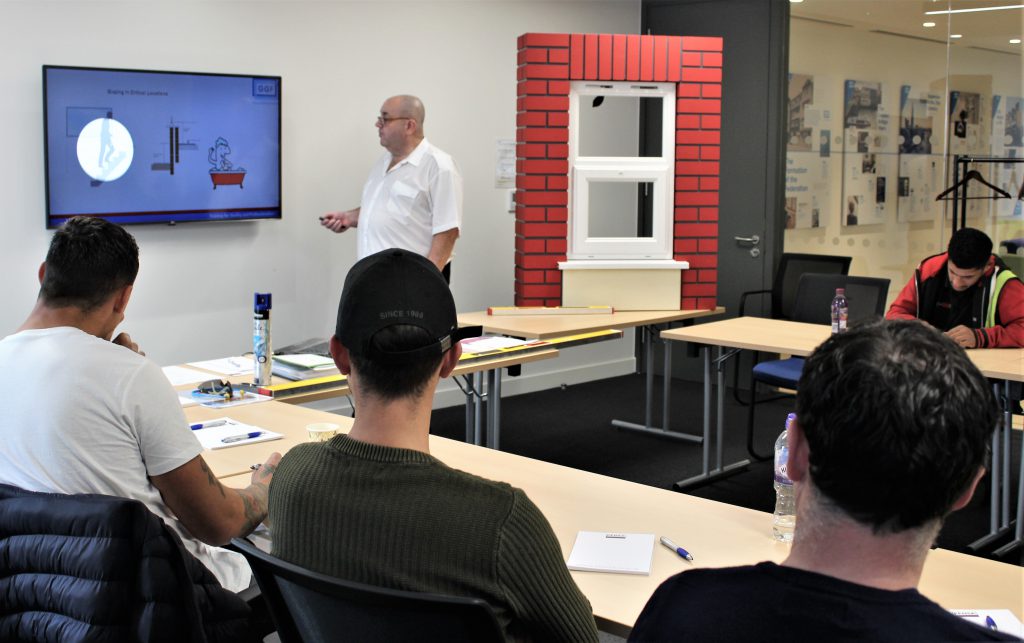 Andy Clegg leading a GGF Installer Training course at GGF offices