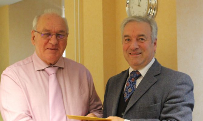 Dr Bernard Lowe and Tony Smith at Glazing Executive Presentation - Copy