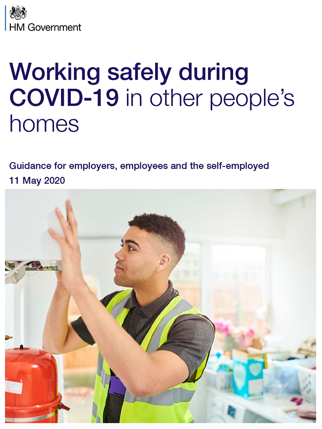 Government guidance on working safely during COVID-19 in other people's homes