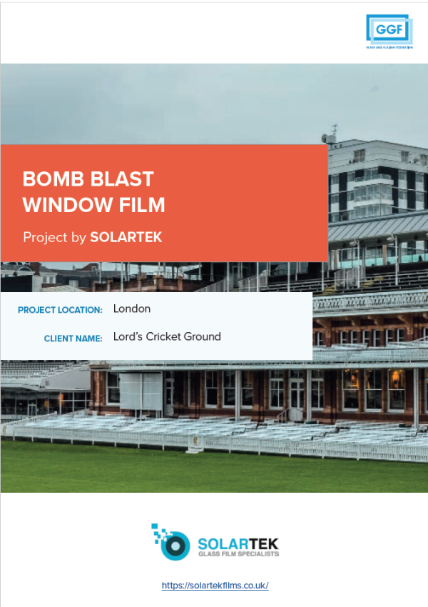 BOMB BLAST WINDOW FILM